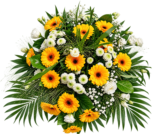 gelbes-Blumenbouquet